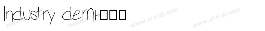 lndustry demi字体转换